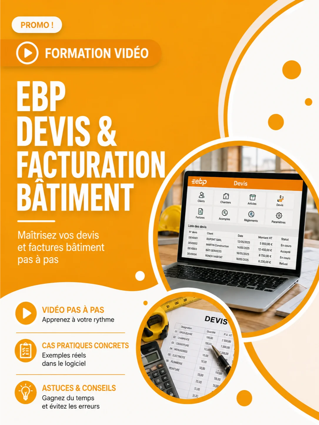 Formation vidéo EBP Devis Facturation Bâtiment Activ 2025 product image (1)