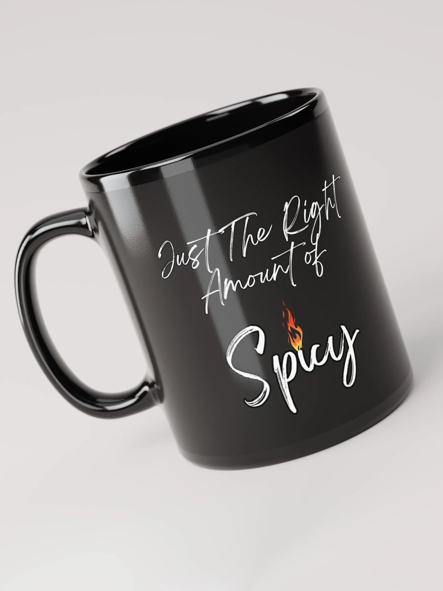 Just The Right Amount of Spicy - Funny Black Mug product image (5)