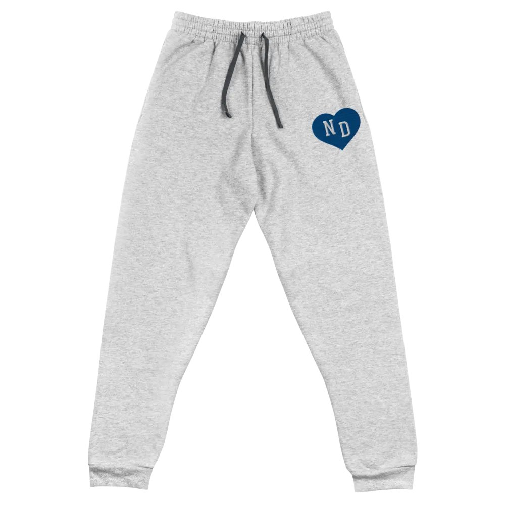 ND Heart Blue Unisex Embroidered Sweatpants product image (1)