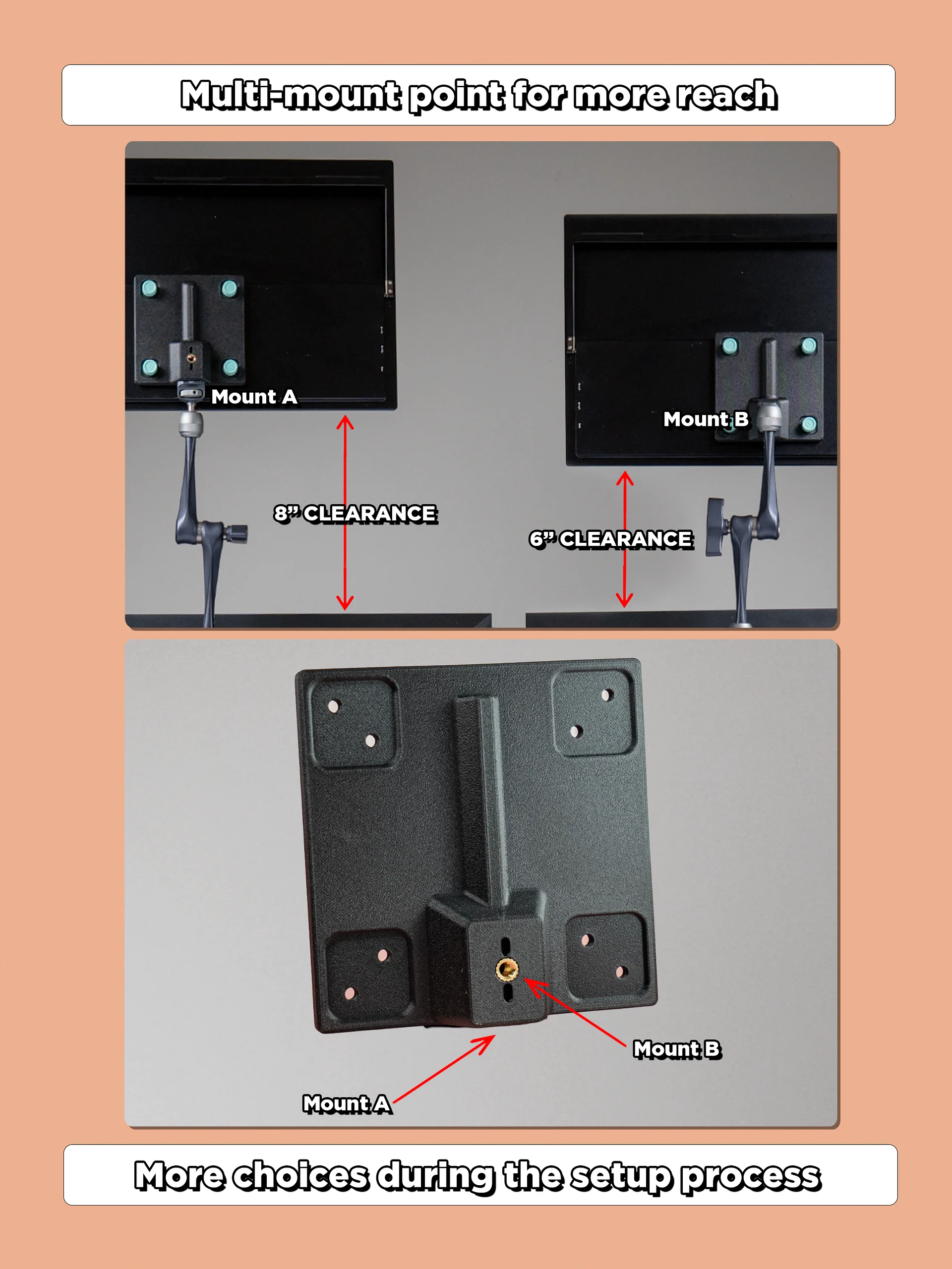 Veptor Edge - Portable Monitor VESA 1/4" Adapter, 100mm 75mm product image (6)