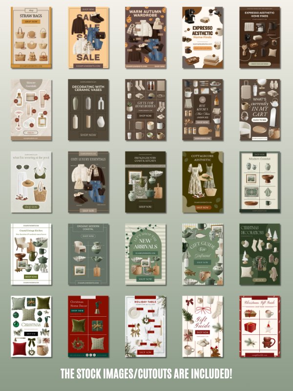 Pinterest Canva Home Decor Moodboard Templates product image (3)