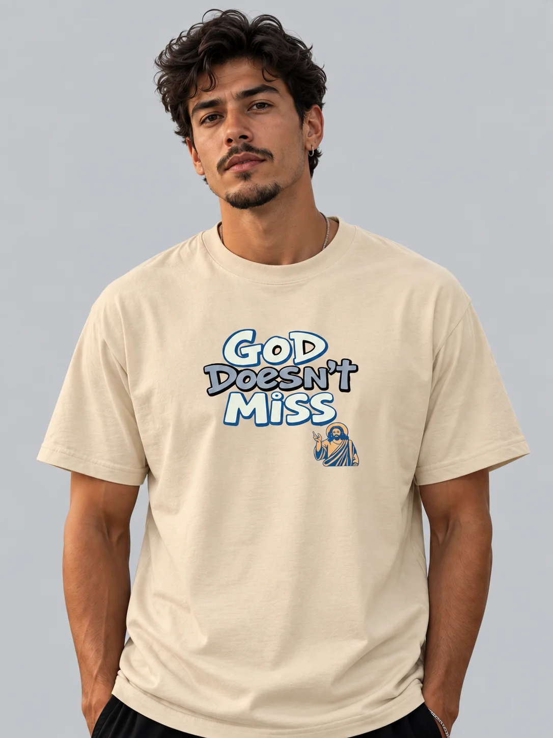 God Doesn’t Miss Faith Statement T-shirt product image (1)