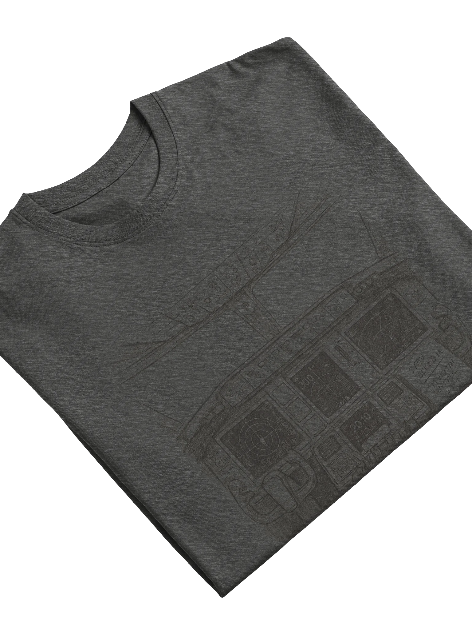 FLIGHT MODE- Washed Cockpit Tee (Charcoal Heather | Cotton Heritage Premium) product image (5)