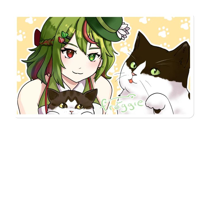 Froggie and Cats Digitally Signed Magnet product image (1)
