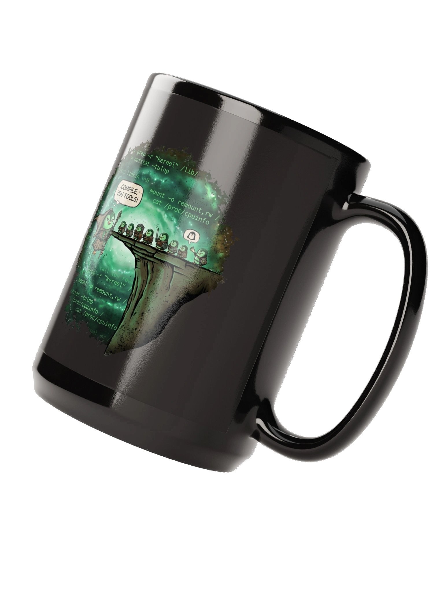 Compile, You Fools! Linux Cartoon Mug product image (4)
