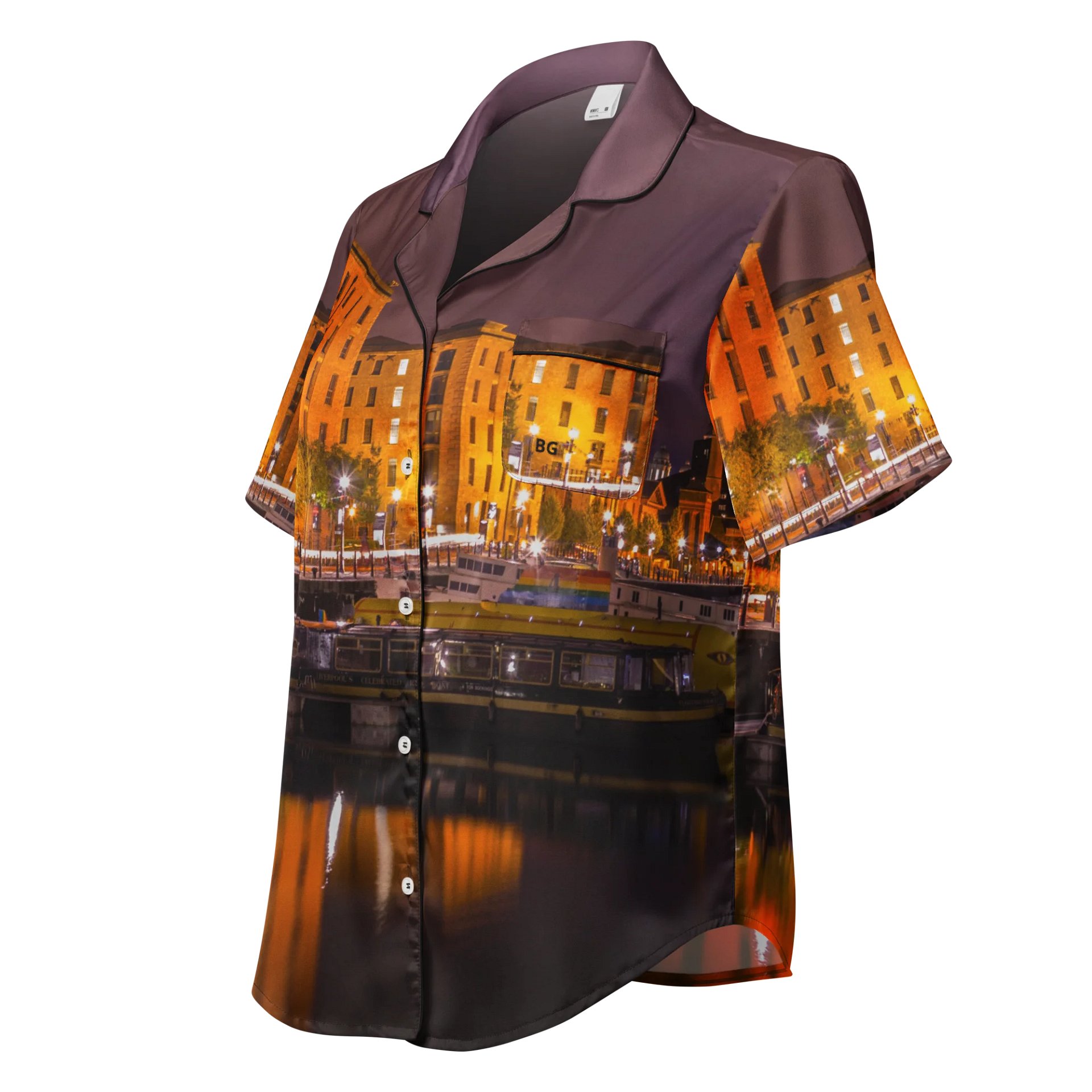 'Somewhere in the City' Silky Pyjama Top product image (1)