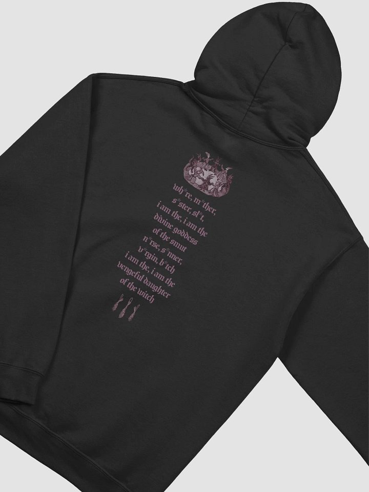 'Wh*re, M*ther, S*ster, Sl*t....' Burn Your Village Hoodie (design on back) (colours available) product image (2)