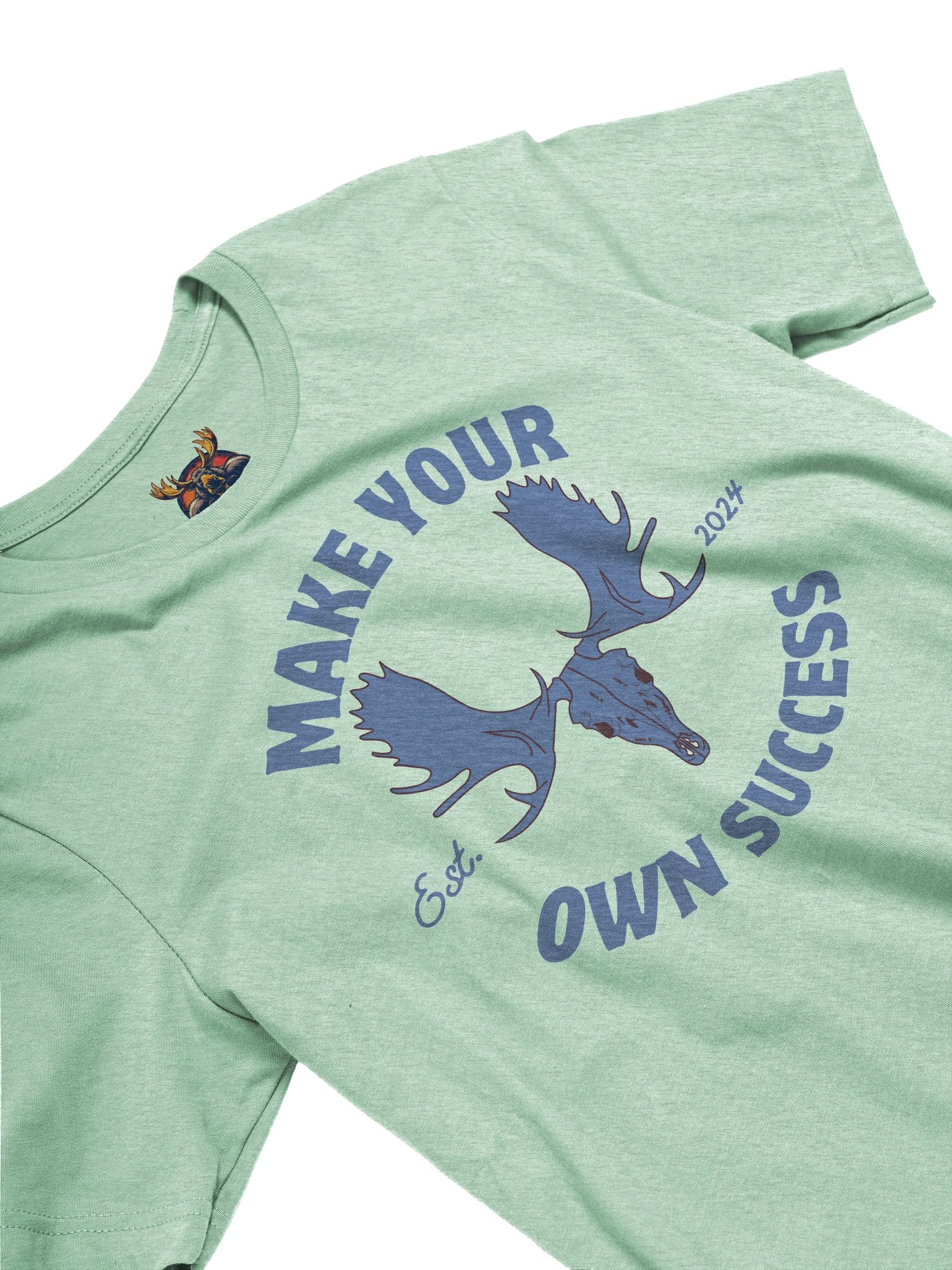 Blue Moose Skull - Make Your Own Success - Tee product image (24)
