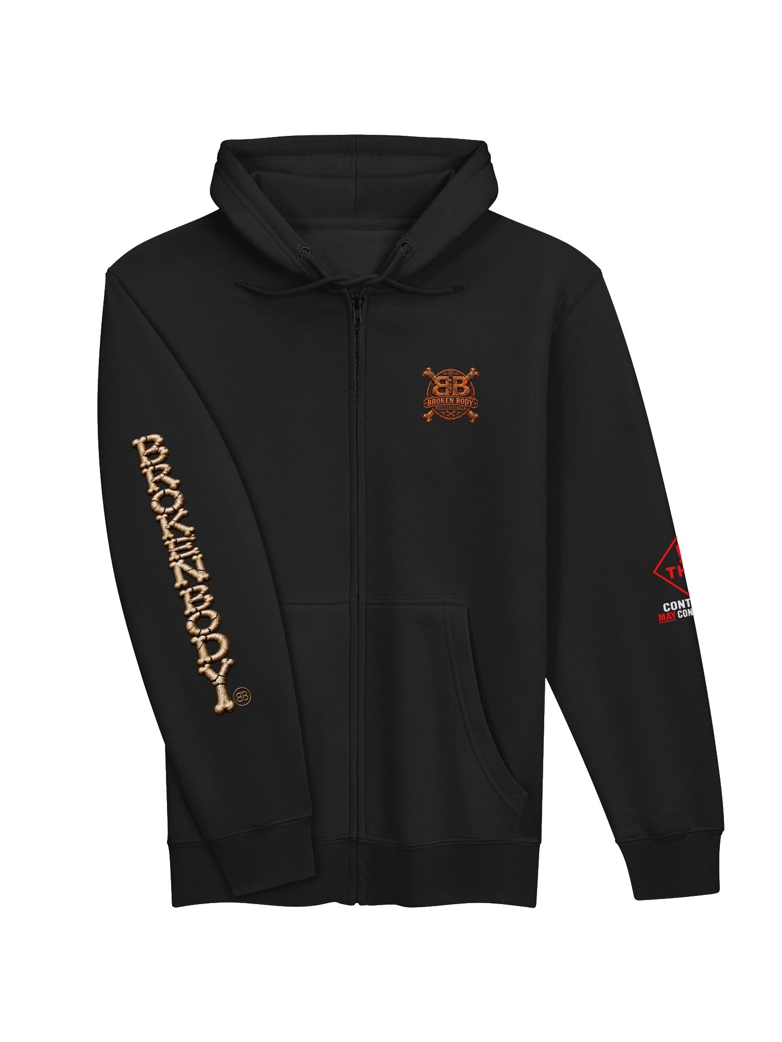 BROKEN BODY™ — CHECK ENGINE / THC — FULL ZIP HOODIE product image (3)