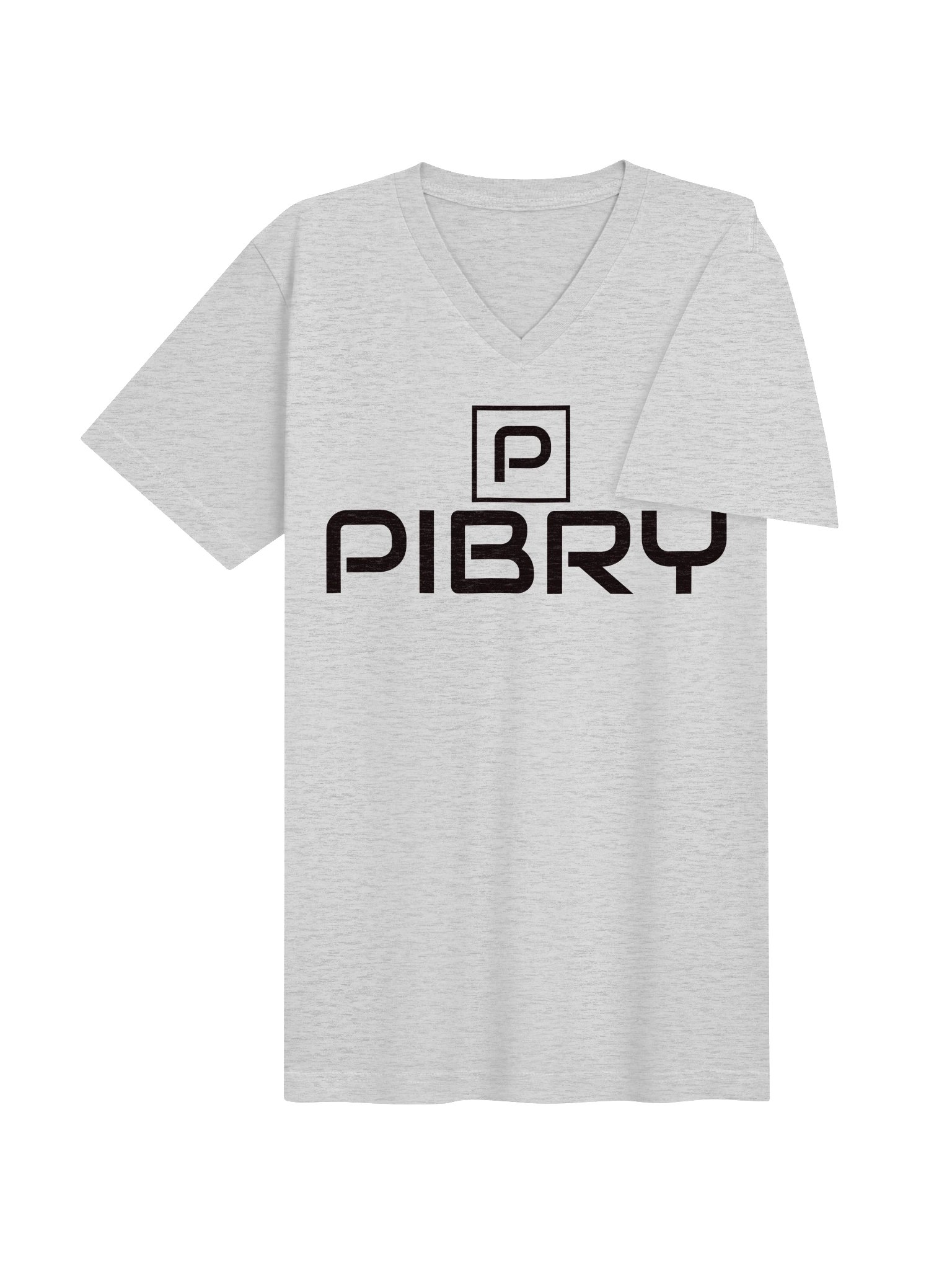 PIBRY Essential Stacked Logo V-Neck Tee – Black Logo product image (8)