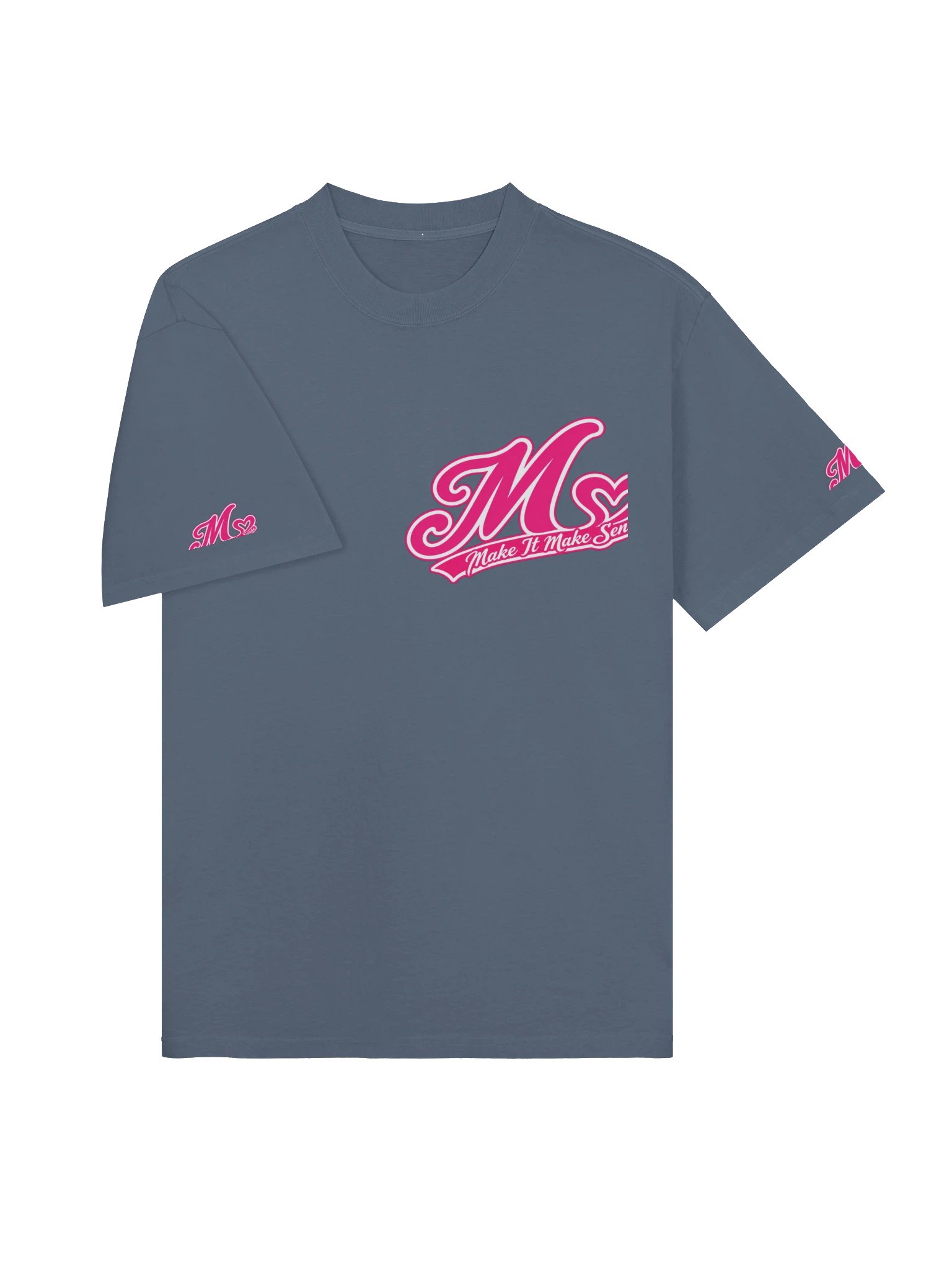 Make It Make Sense Pink Heart Logo Oversized T-Shirt product image (9)