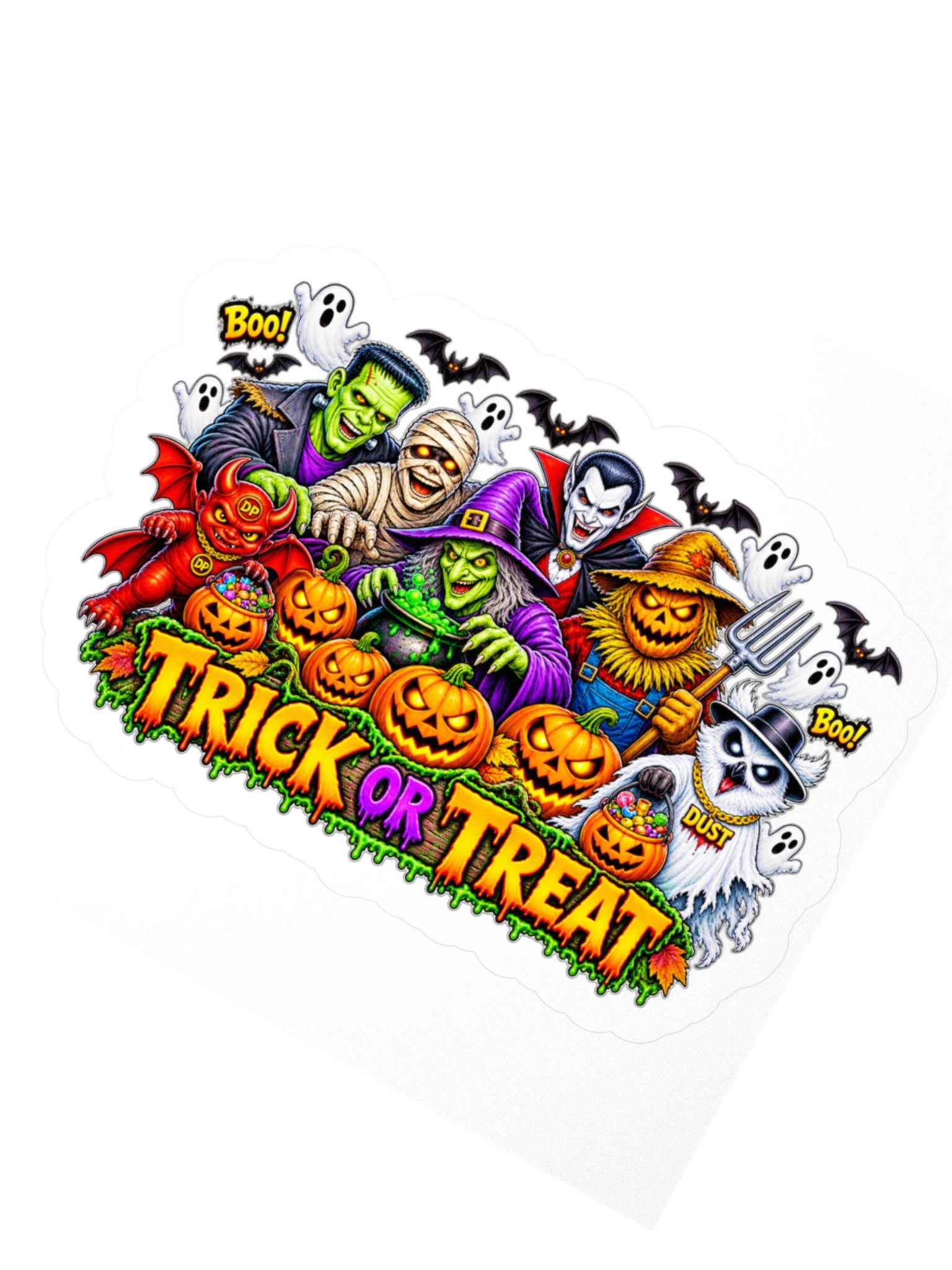 Trick or Treat 3" x 3" sticker product image (2)