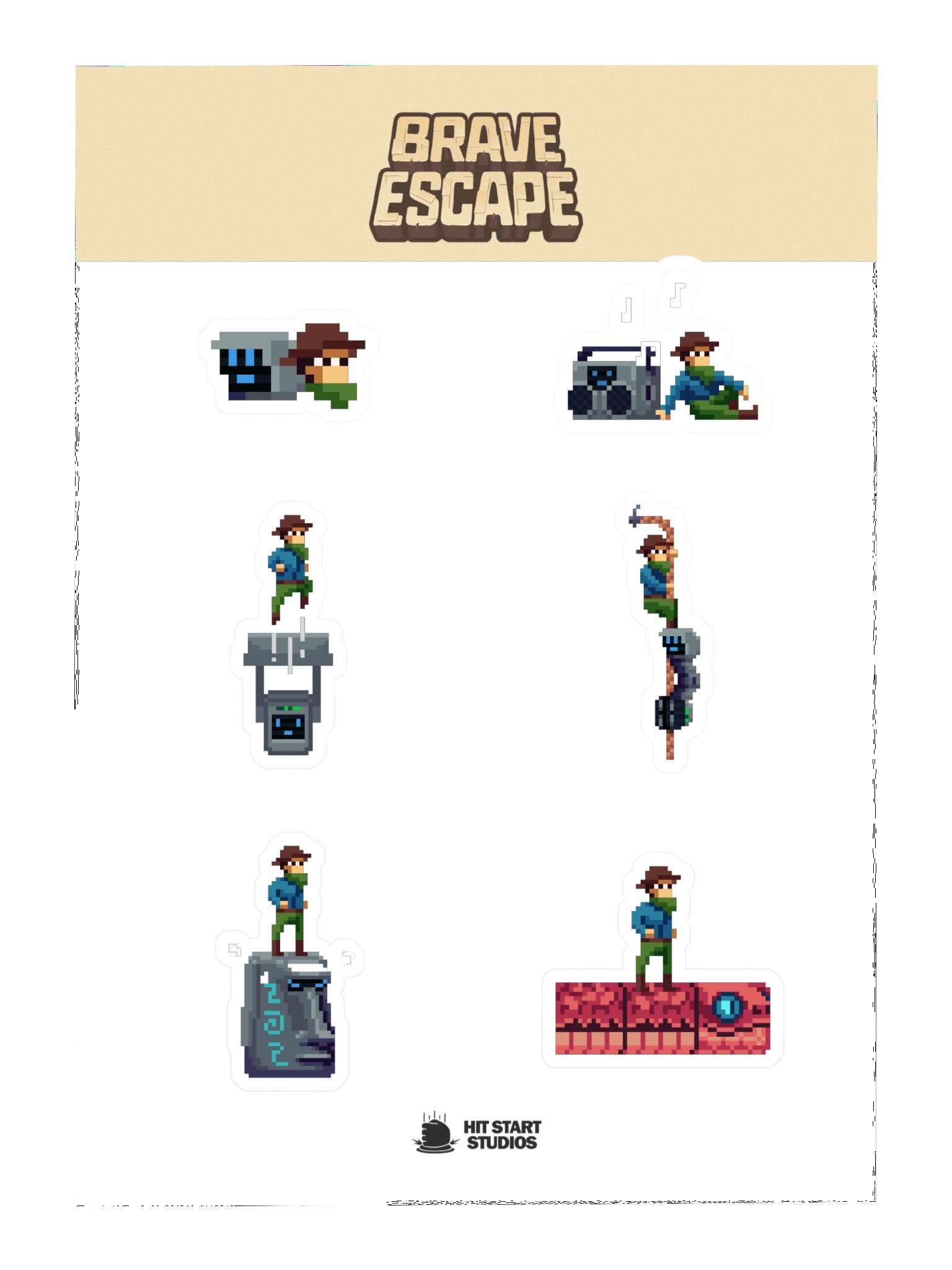 Brave Escape Sticker Sheet product image (3)