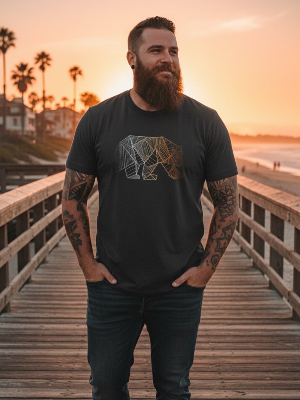 Geometric Bear Pride T-Shirt product image (2)