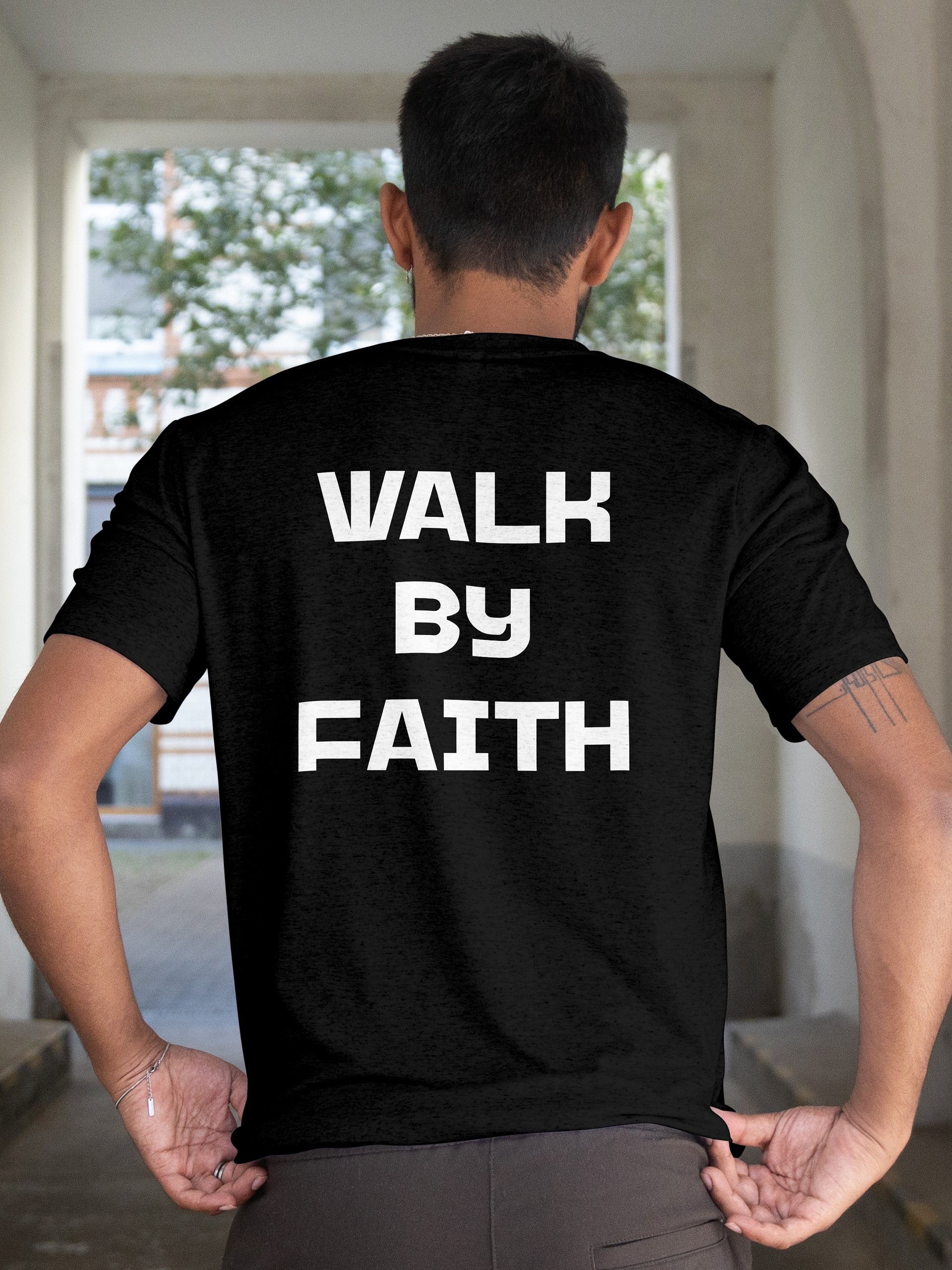 YHWH Heavyweight Tee - Bold Faith "Walk by Faith" product image (1)