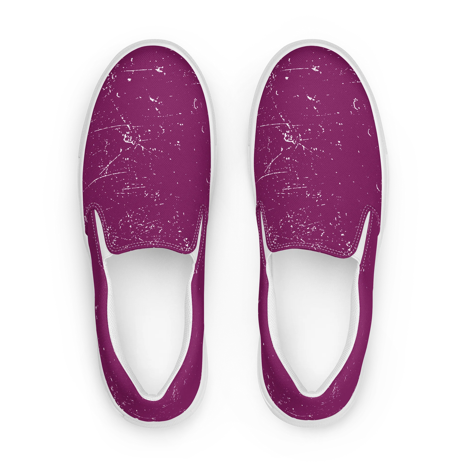 "A39" Magenta Speckle Slip-On Women's Canvas Shoes product image (1)