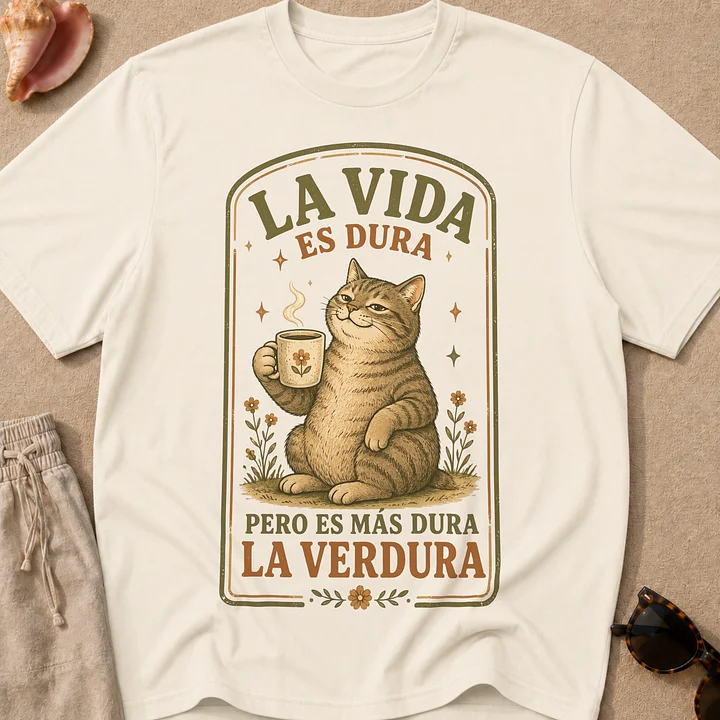 La Vida es Dura Pero es Más Dura la Verdura Camiseta Unisex product image (1)