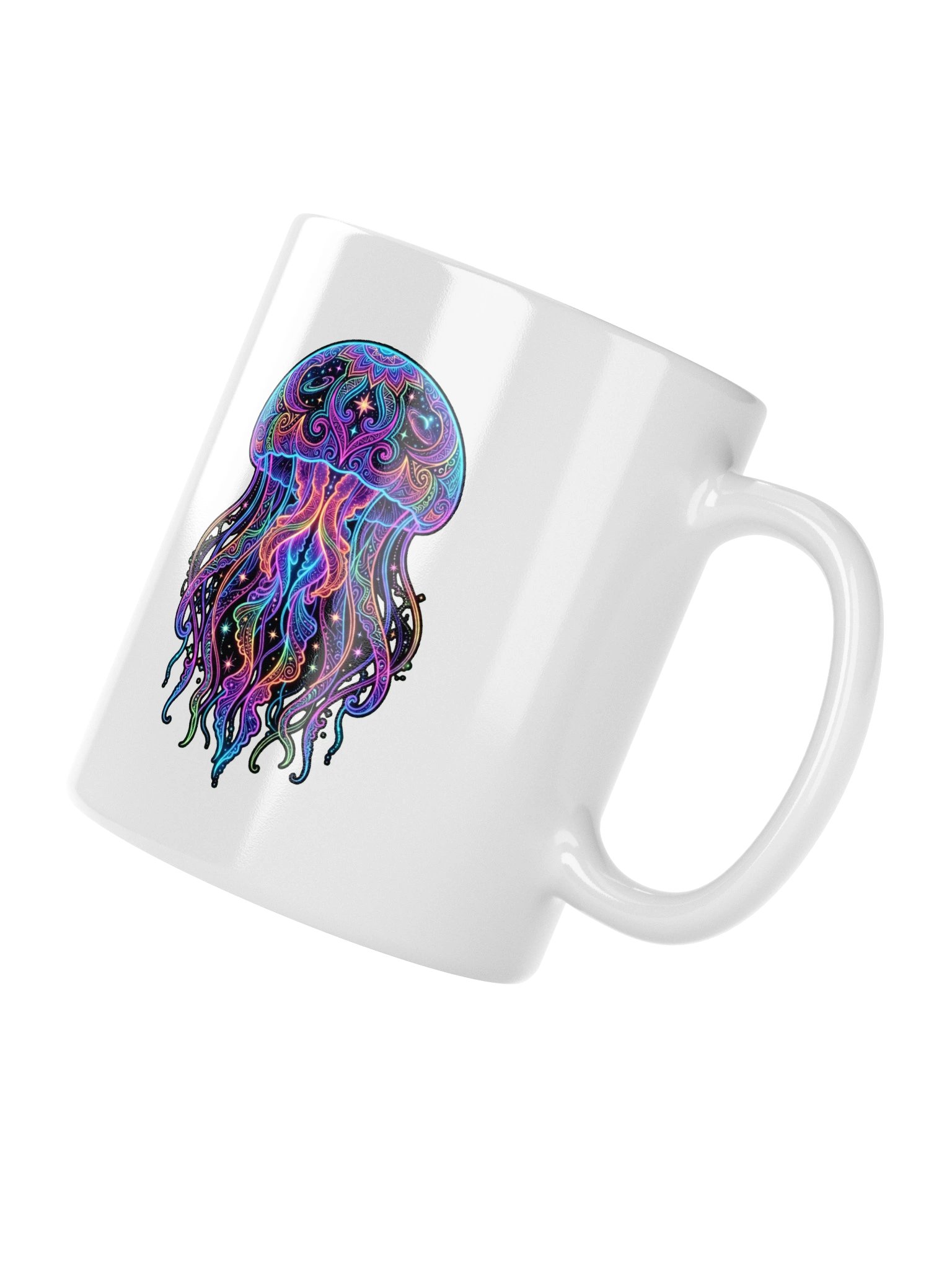 Intricate Neon Jellyfish Mug product image (5)