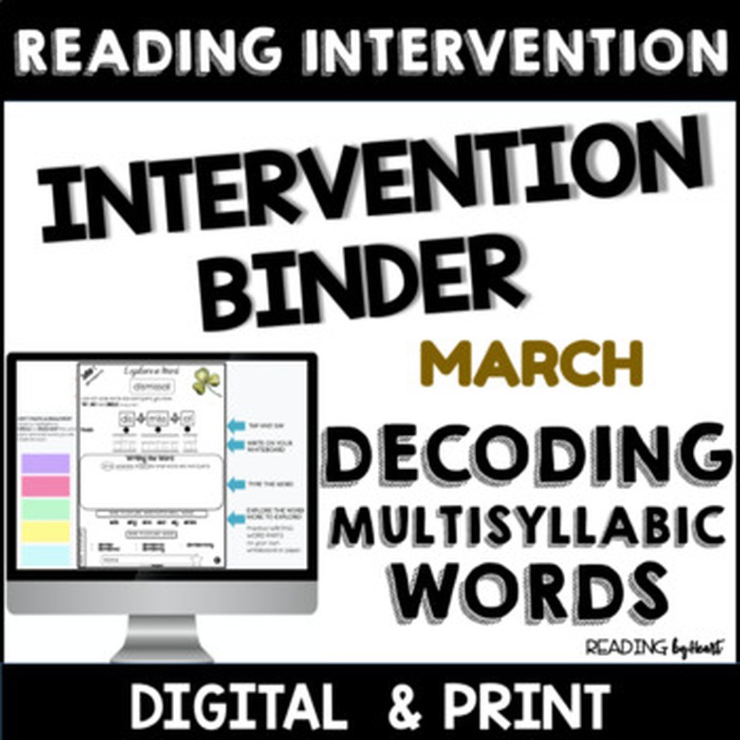Multisyllabic Words: Guided Practice - March (Print & Digital) (Grades 4-8) product image (1)