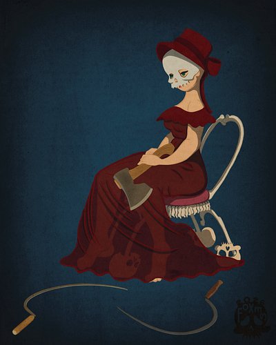 List: #sotbgc11 Prompt: #bonehead 
.
.
.
#seasonofthebadguysclub #bonechair #lizzieborden