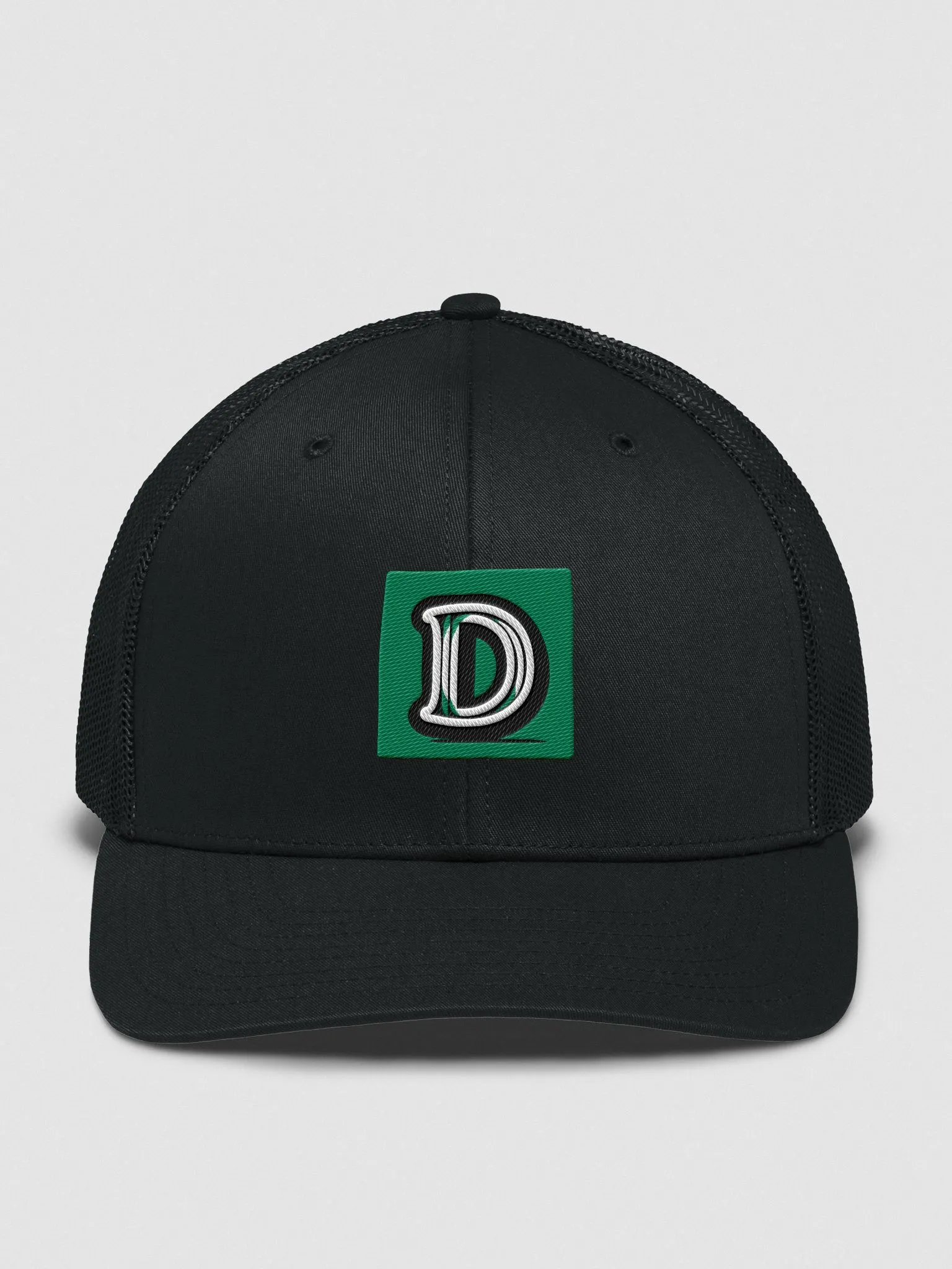 Layered D Snapback Trucker Hat | AI design initial D product image (2)
