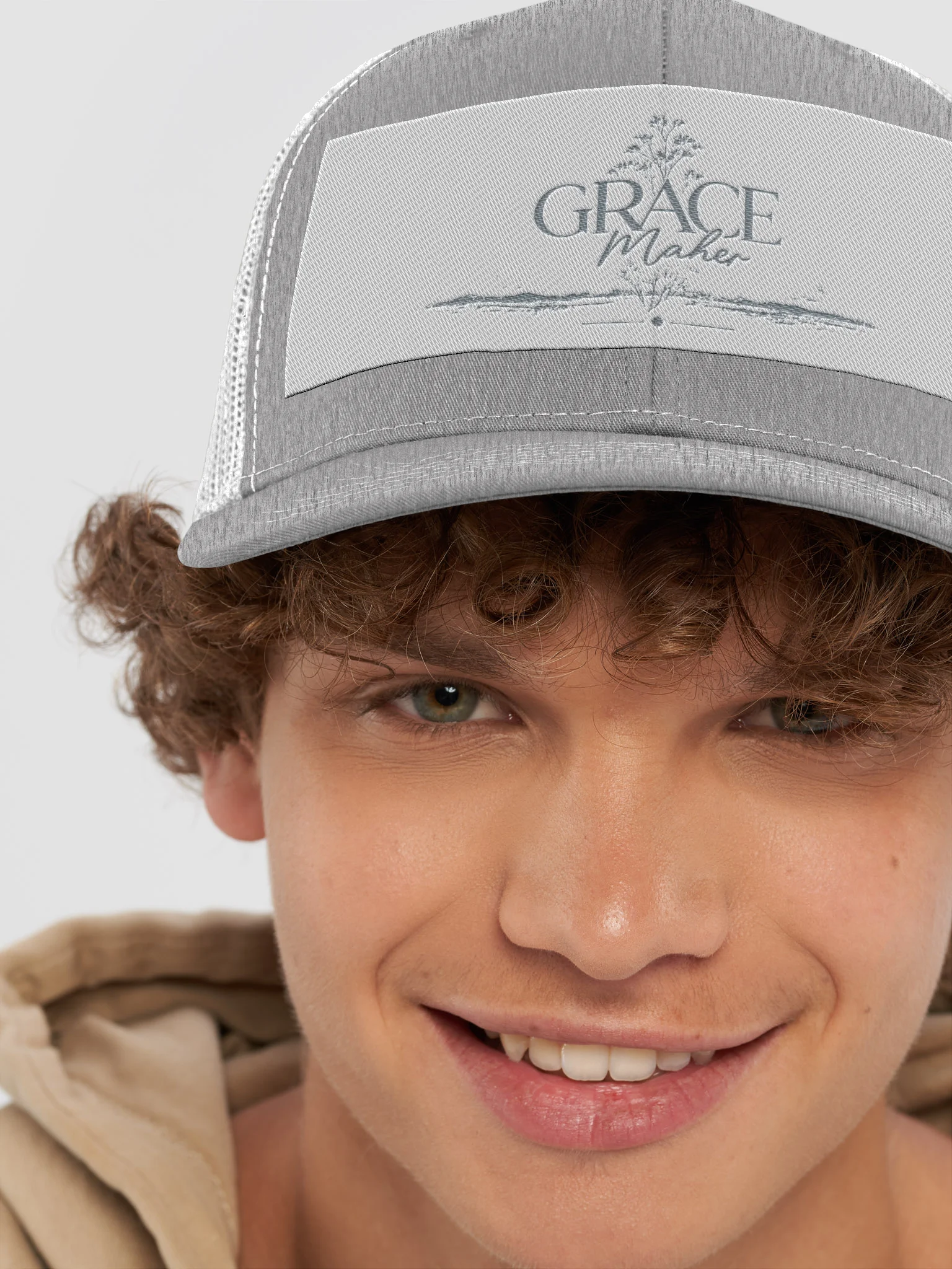 Heather & White Trucker Hat product image (8)