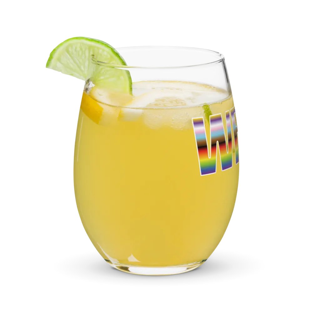 Pride 2023 striped wine glass product image (3)