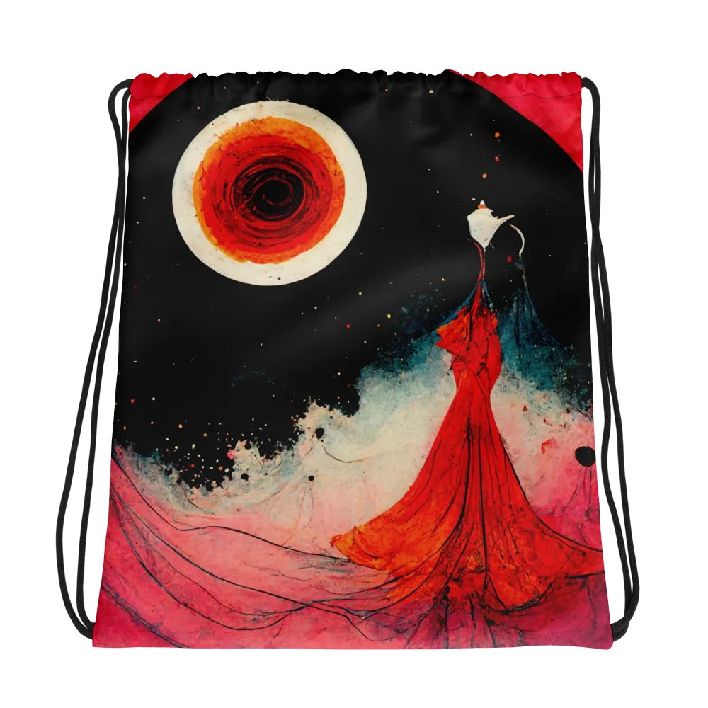 Cosmic Crescent Drawstring Backpack product image (1)