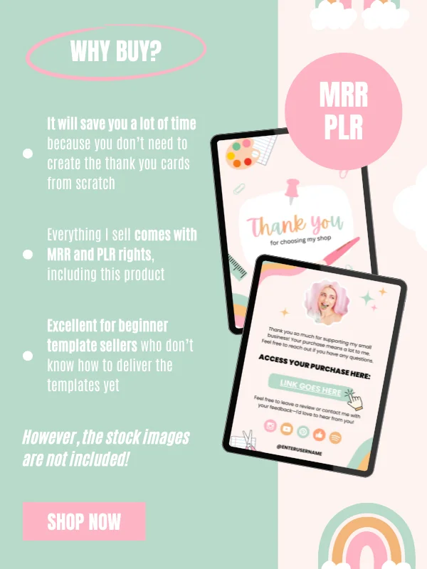 Whimsical MRR/PLR Thank You Cards product image (6)