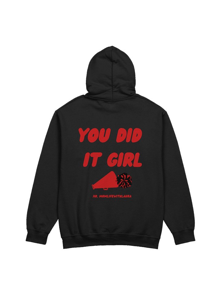 You Did it Girl Cheer Hoodie - Black/Red product image (2)