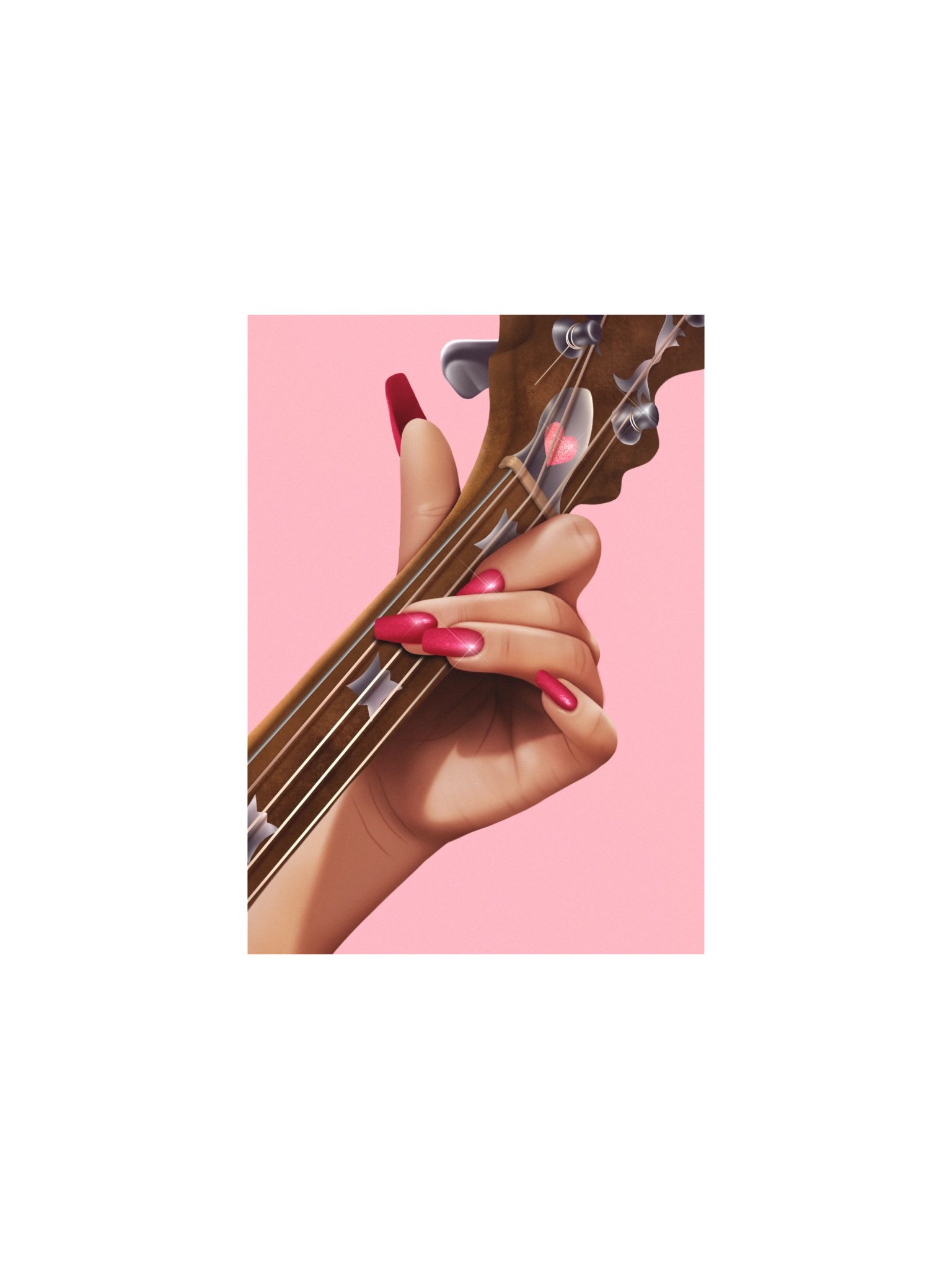 Glittery Strings Print — Borderless product image (2)