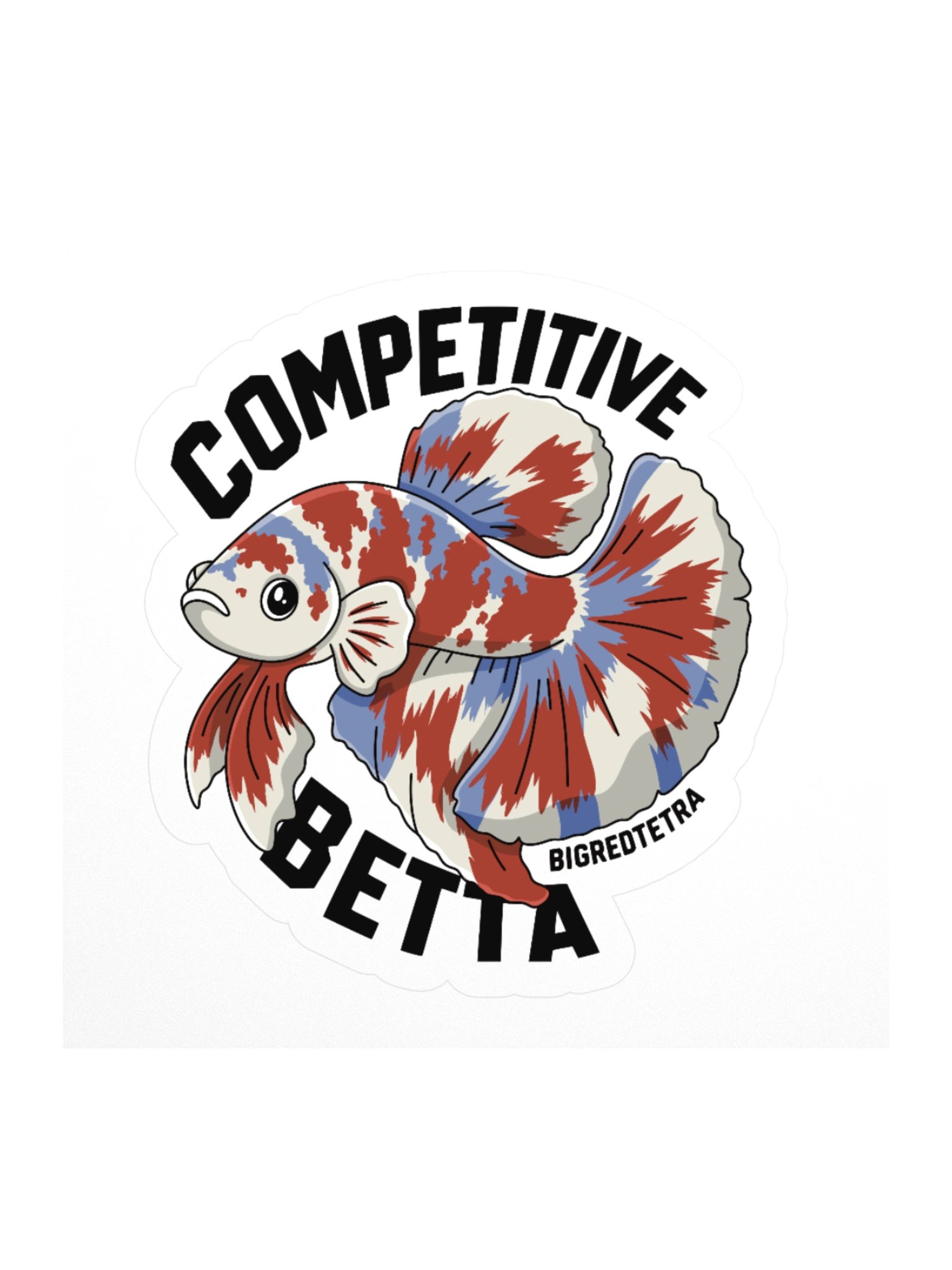 Julian the Competitive Betta Vinyl Sticker product image (1)