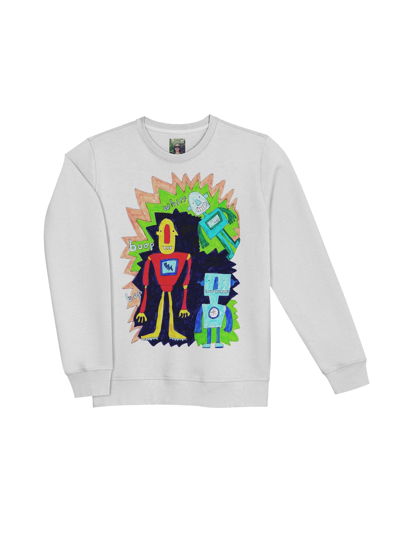 Whimsical Robot Trio Unisex Sweatshirt product image (6)