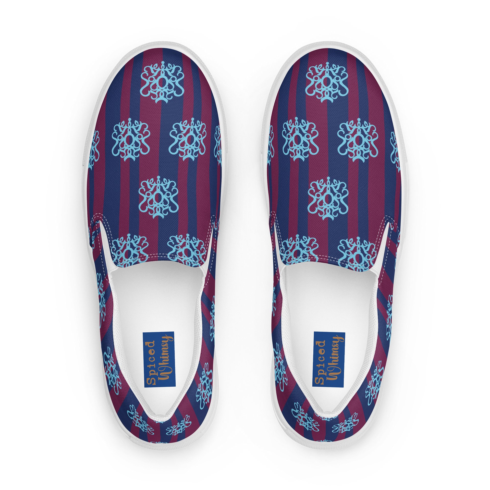 Navy Flirty Academic Canvas Slip-Ons product image (1)