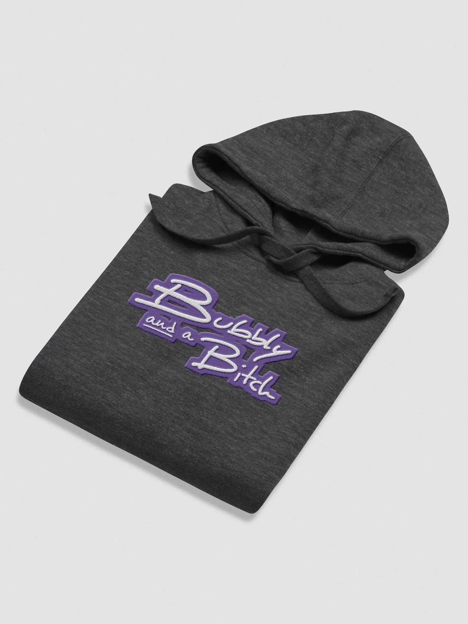 Bubbly and a B*tch (purple bubble design 2) embroidered heavyweight hoodie product image (12)