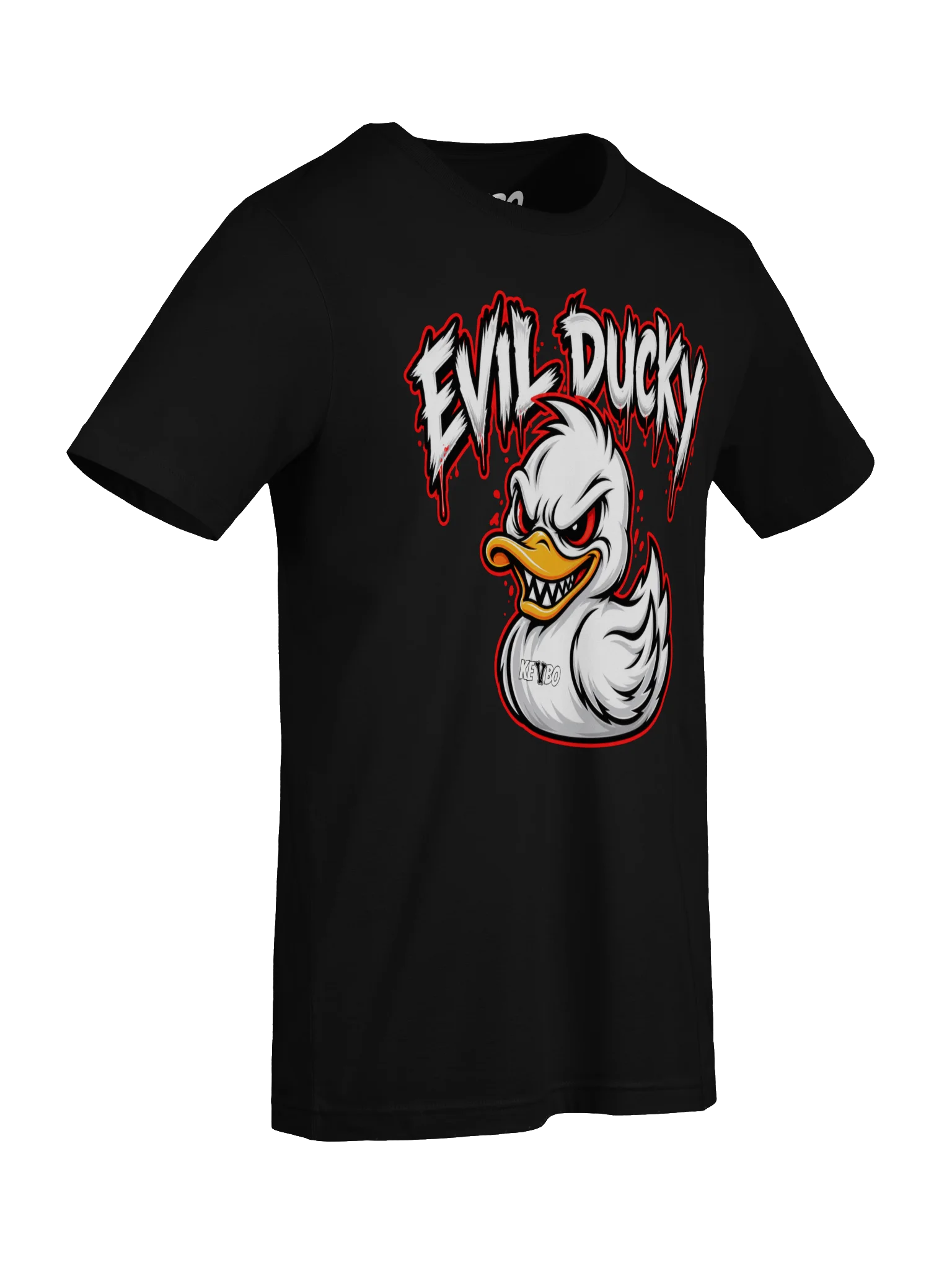 KEVBO "EVIL DUCKY" Adult Black T-Shirt product image (7)