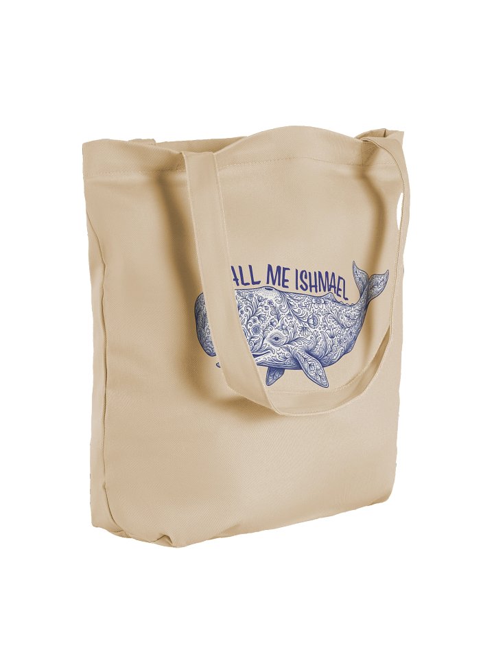 Floral Whale Call Me Ishmael Tote Bag product image (2)