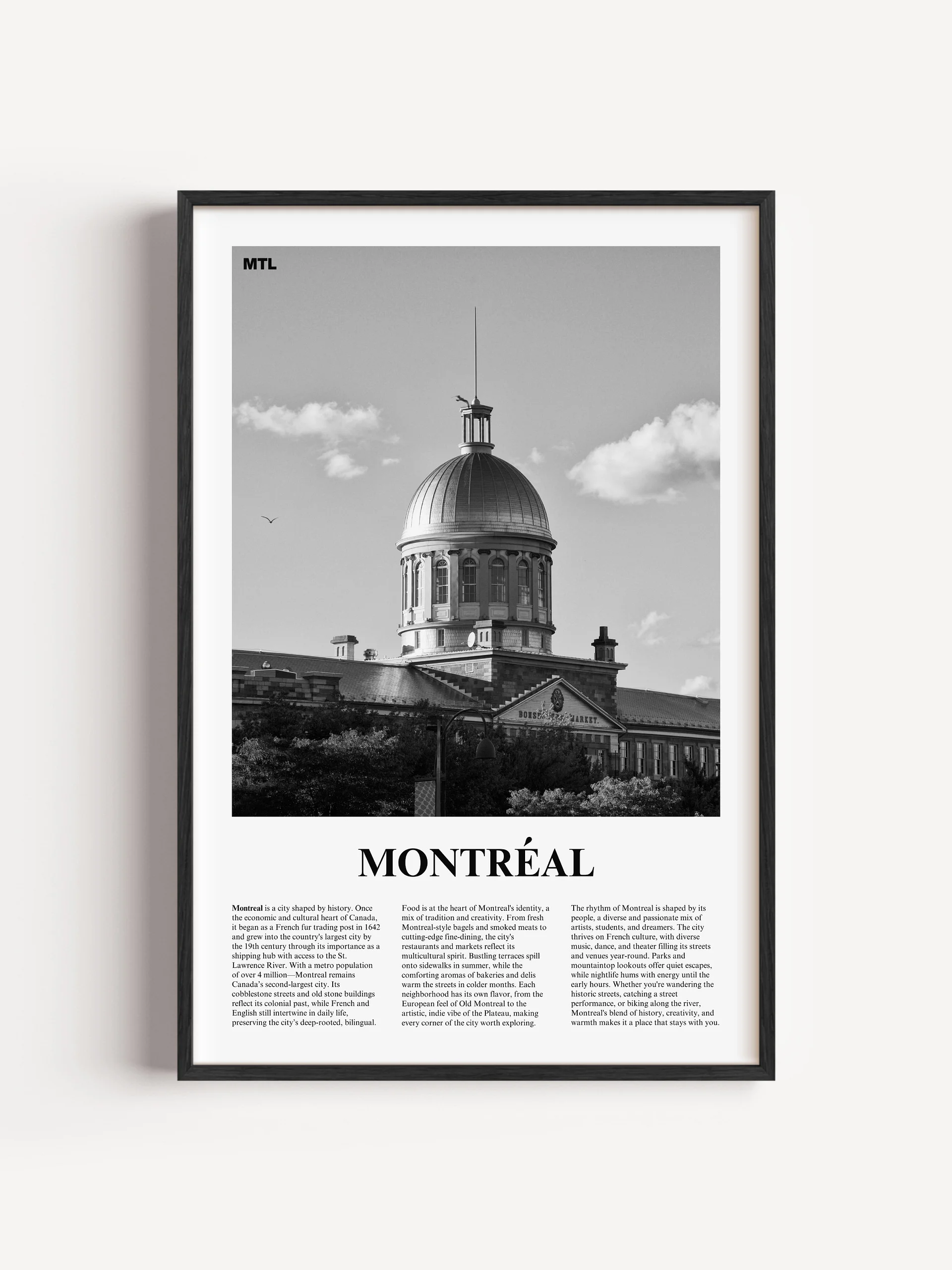 Montreal 03 Newspaper Poster | Framed product image (1)