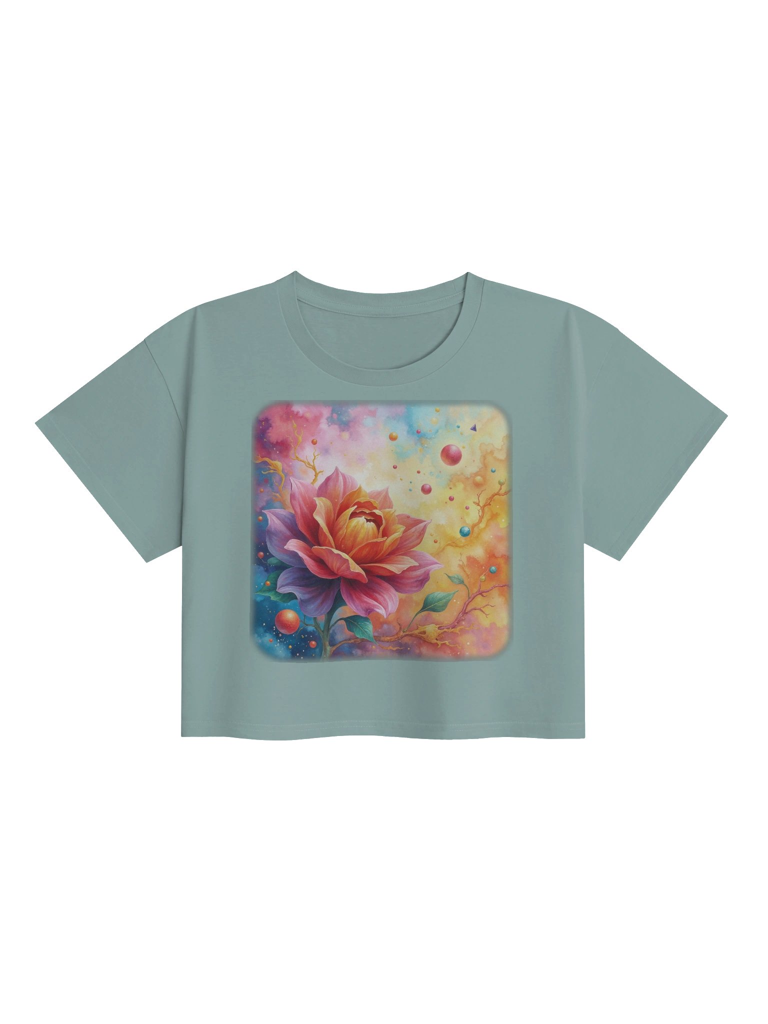 Dreamlike Floral Fusion Crop Top product image (1)
