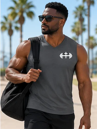 His House Performance V-Neck Muscle Tank - Grey by His House