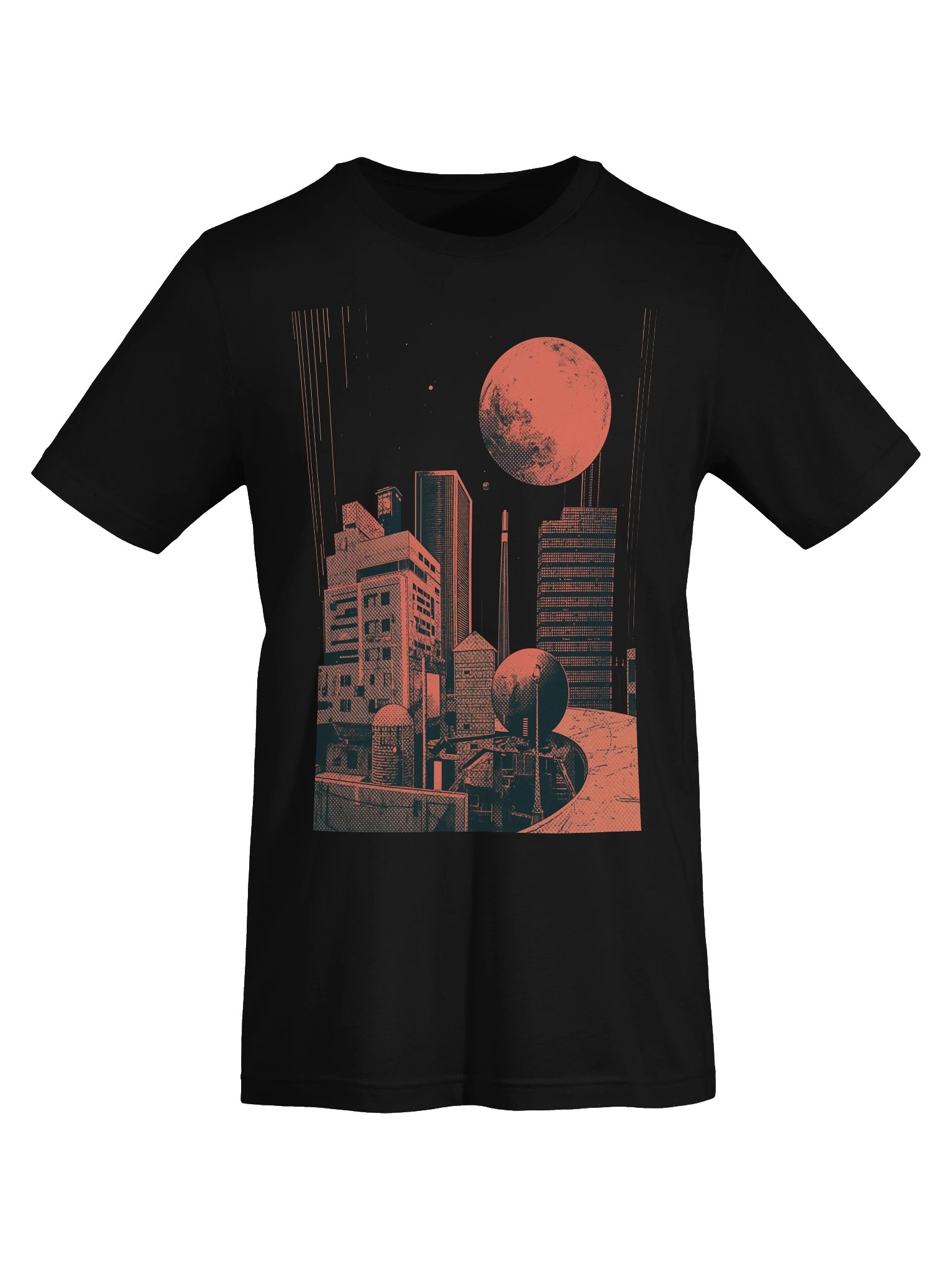 Retro Sci-Fi Skyline Lightweight T-Shirt product image (4)