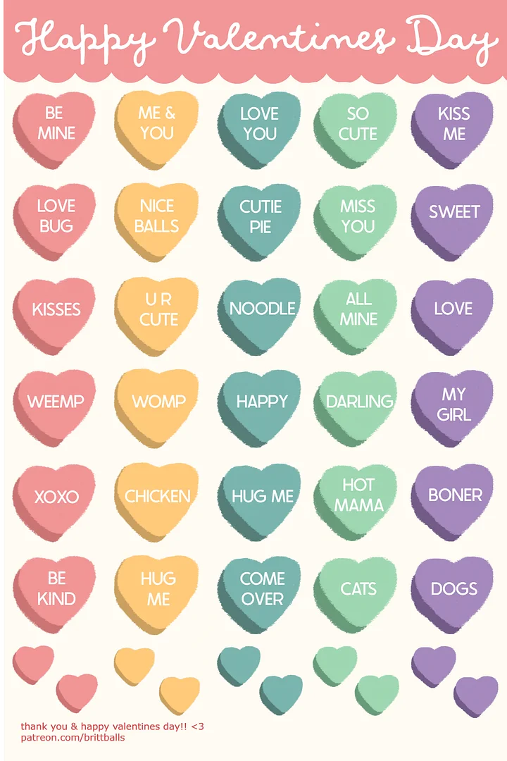 "Heart Candies" Sticker Sheet product image (2)