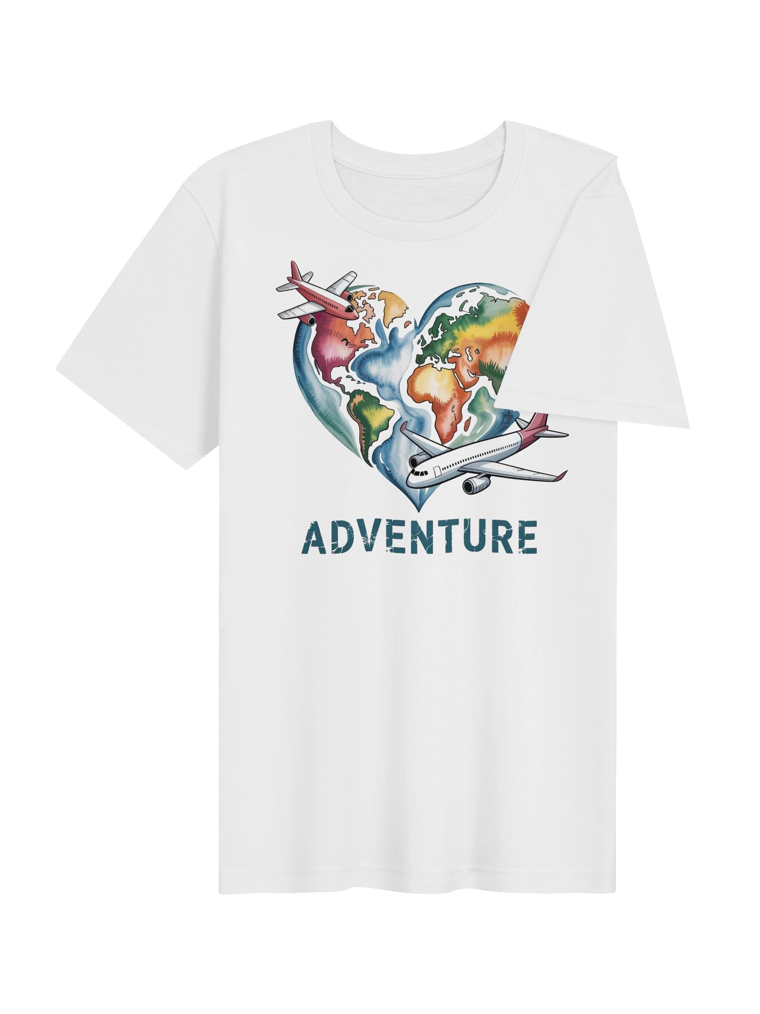 Adventure Awaits World Travel T-Shirt | Wanderlust Globe Tee product image (4)