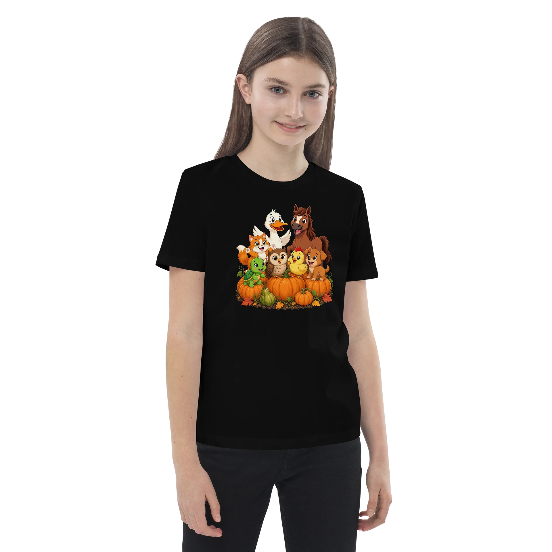 Autumn Animal Pumpkin Parade Kids Tee product image (2)