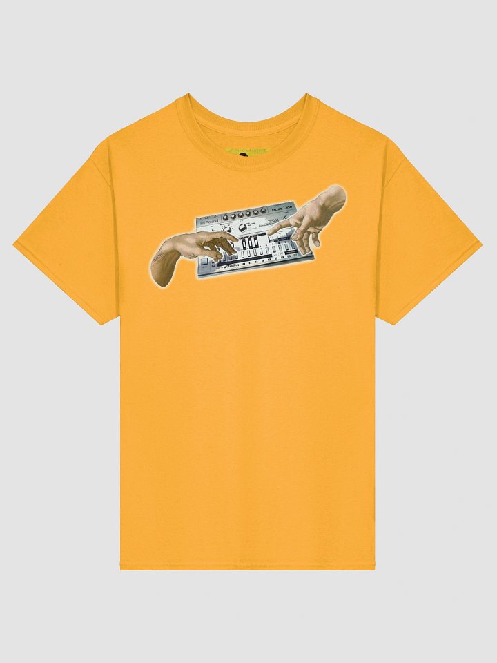 The creation (tb-3-0-3 tribute), classic synth Tribute by Frank Fonik, Techno EDM Unisex t-shirt product image (1)