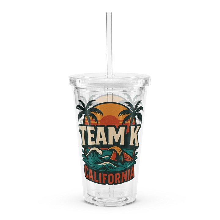 TEAM K CALIFORNIA Clear Plastic Tumbler product image (2)