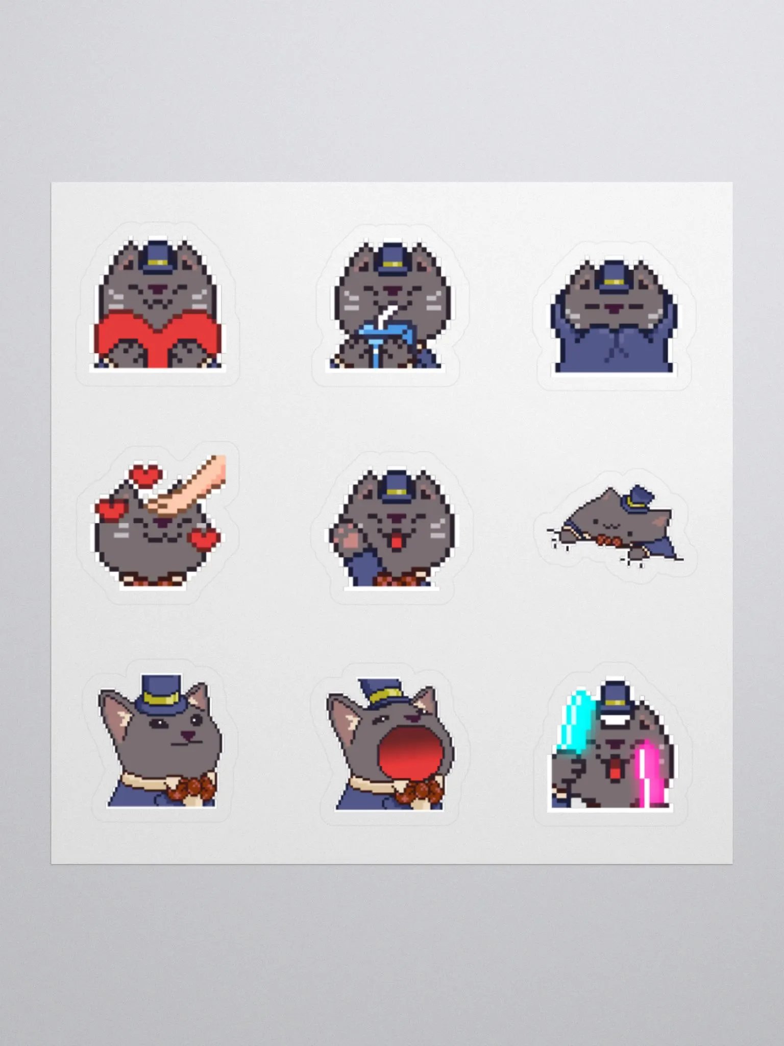 The Business Cat Emote Sticker Sheet #3 product image (3)