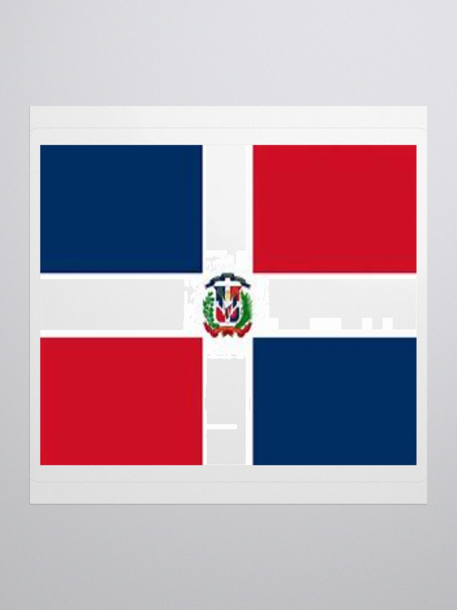 Dominican Republic Flag Sticker | Coat of Arms Design | Durable Vinyl | 3 Sizes product image (2)