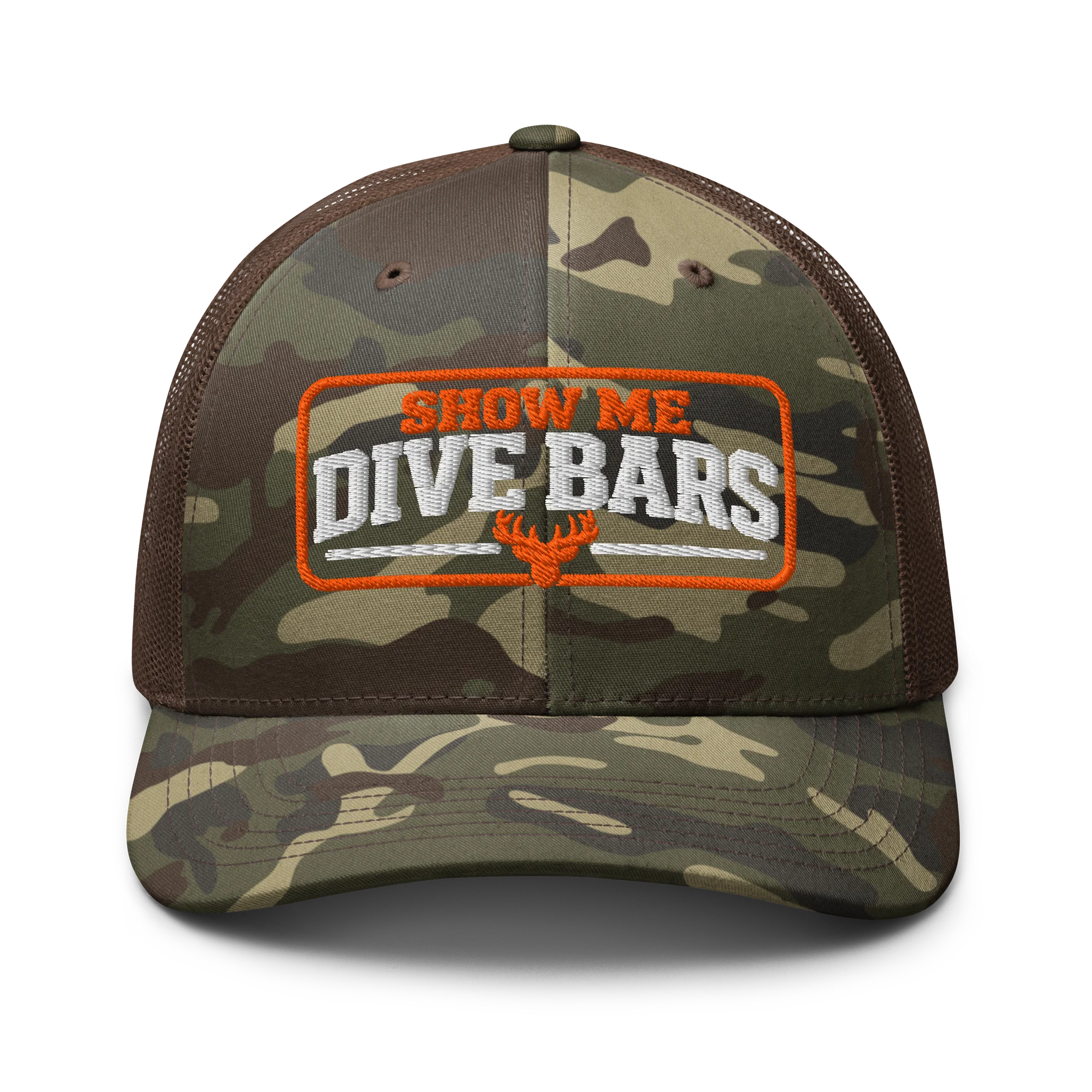 Show Me Dive Bars Camo Trucker Hat product image (1)
