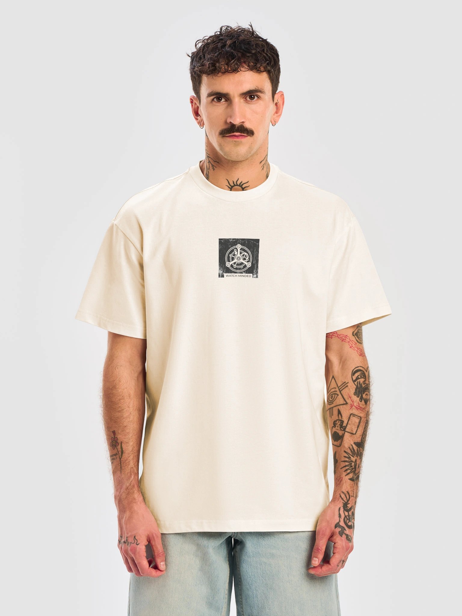 Relaxed Fit Heavy Cotton "Tourbillon" T-Shirt, Vintage White product image (1)